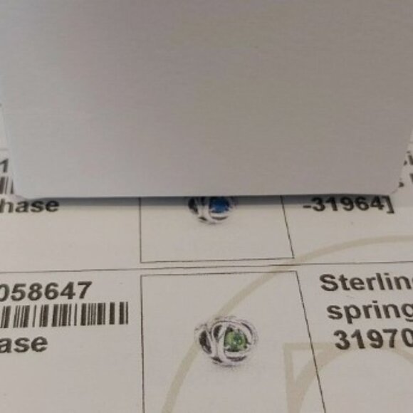 Authentic PANDORA Sterling Silver August Green Eternity Circle Charm 790065C03 - Picture 5 of 10